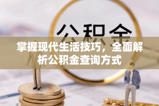 南化掌握现代生活技巧，全面解析公积金查询方式