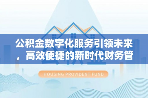 南化公积金数字化服务引领未来，高效便捷的新时代财务管理