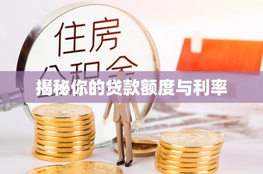 南化揭秘你的贷款额度与利率