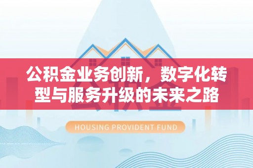 南化公积金业务创新，数字化转型与服务升级的未来之路