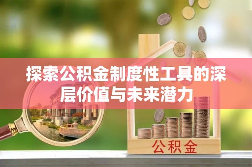 南化探索公积金制度性工具的深层价值与未来潜力