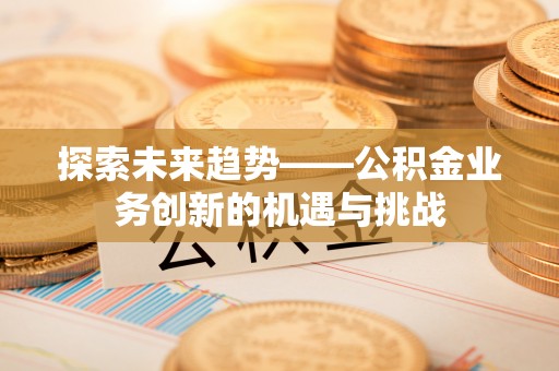 南化探索未来趋势——公积金业务创新的机遇与挑战