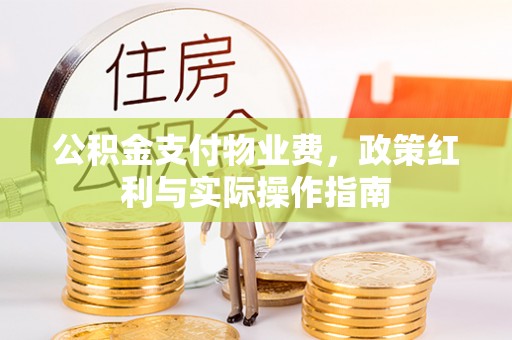 南化公积金支付物业费，政策红利与实际操作指南
