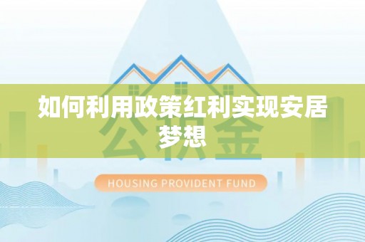 南化如何利用政策红利实现安居梦想