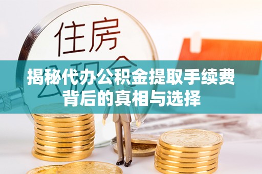 南化揭秘代办公积金提取手续费背后的真相与选择