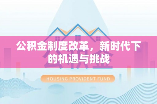 南化公积金制度改革，新时代下的机遇与挑战